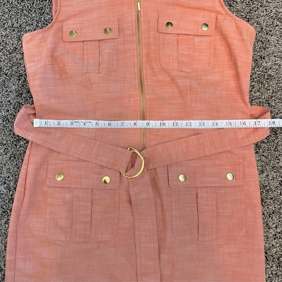 Sharagano New York Women’s Sleeveless Belted Shirt Dress Sz 10P - Picture 6 of 8